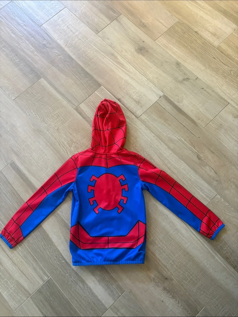 Marvel Spider-Man Red and Blue Hoodie Costume Jacket - Picture 4 of 4